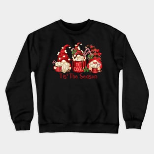 Cute Christmas Gnomes With Hot Cocoa Merry Christmas Crewneck Sweatshirt